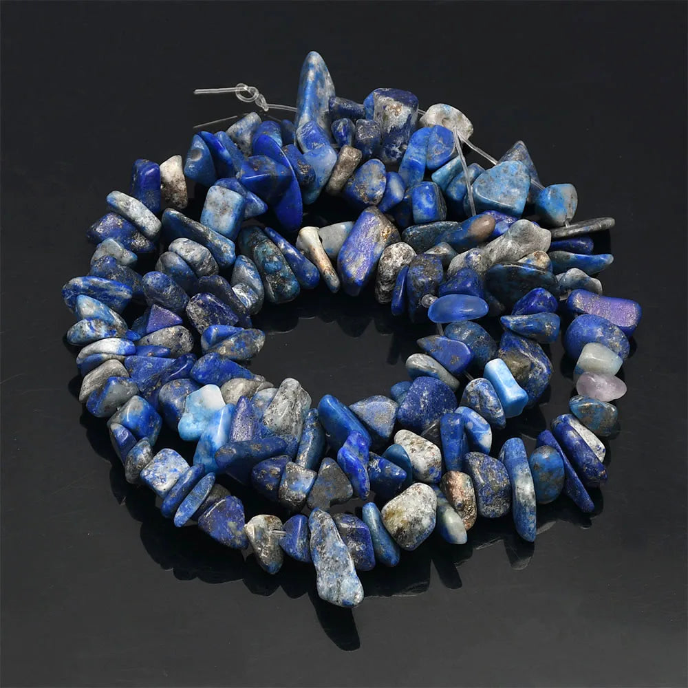 16 Inch Natural Stone Chip Beads - 5-8mm Irregular Crystal Agate Gravel Beads for DIY Bracelets & Jewelry Making