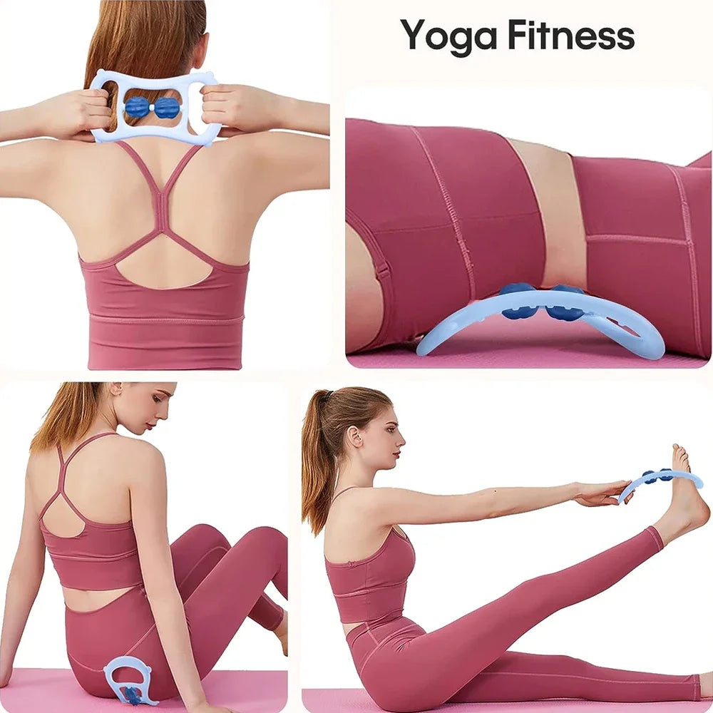 9-Wheel Fascia Muscle Roller – Cellulite Massage Tool for Relieving Muscle Soreness & Reducing Thigh, Calf, and Arm Cellulite