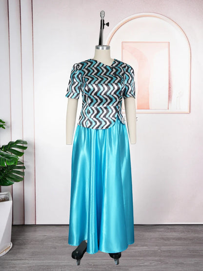 Elegant African Dresses for Women - Plus Size Dashiki Ankara Long Dress for Wedding & Party 2025