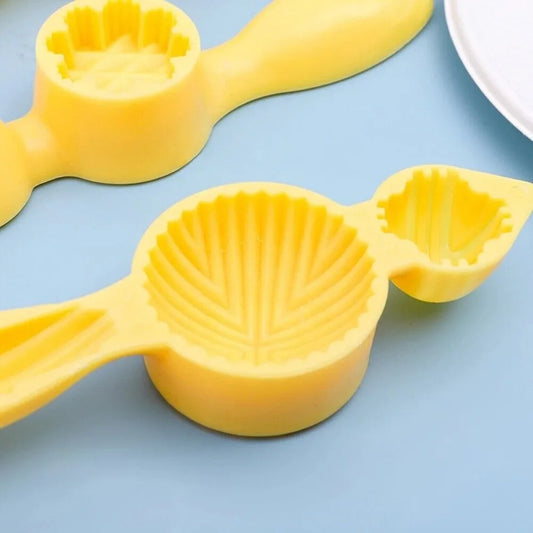 Yellow Plastic Maamoul Cookie Mold – Portable Baking Tool for Chocolate, Rice Balls & Middle Eastern Pastry Making