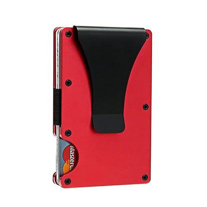 RFID Carbon Fiber Metal Wallet for Men – Slim Minimalist Card Holder, Thin Small Money Clip Purse