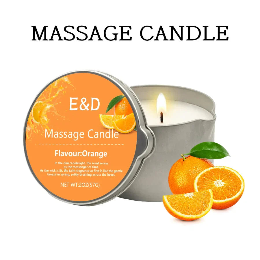 Massage Oil Candle – Aromatherapy Stress Relief Scented Candle for Skin Moisturizing & Spa Relaxation Luxury Home Wellness Candle
