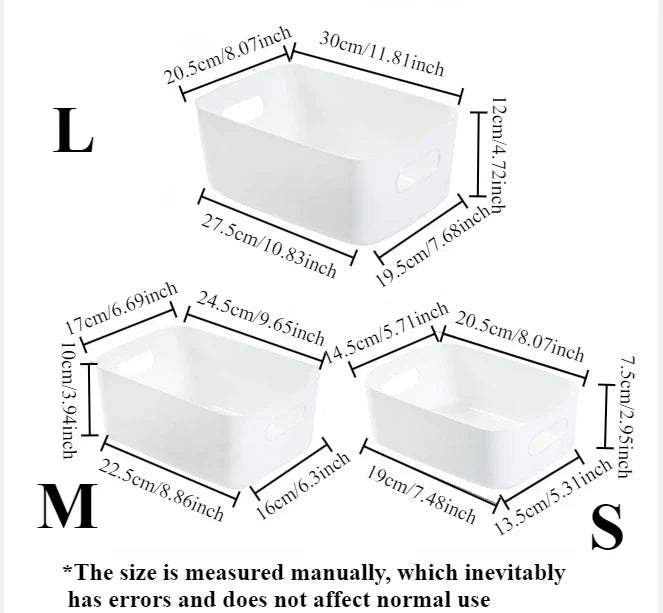 Multi-Functional Storage Boxes – Durable Plastic Organizers for Cosmetics, Snacks, Kitchen, Bathroom & Office