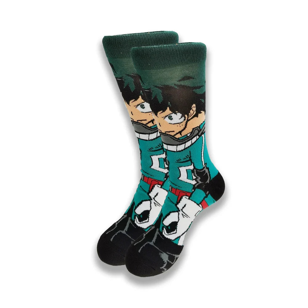 Spring and Autumn Cartoon Movie Character Socks for Men & Women – Funny Fashion High Quality Crew Tube Socks, Unisex Casual Cotton Socks