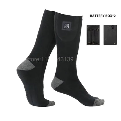 Rechargeable Heated Socks with Battery Box – Thermal Anti-Cold Winter Socks for Men & Women, Outdoor Camping, Ski & Sports Comfort Socks