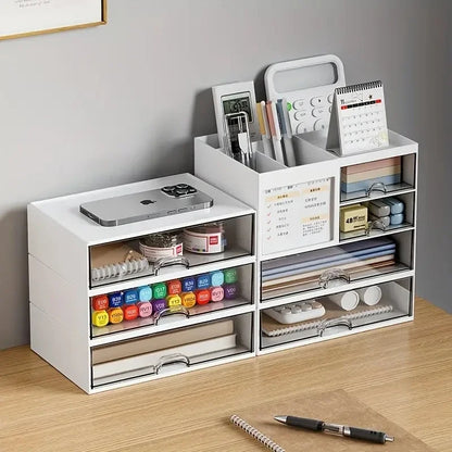 Desktop Drawer Storage Organizer - Multi-Compartment Desk Organizer for Pens, Stationery & Office Accessories