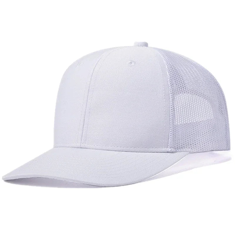 Unisex Curved Brim Trucker Hat - Breathable Summer Mesh Baseball Cap for Men & Women