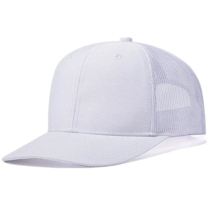 Unisex Curved Brim Trucker Hat - Breathable Summer Mesh Baseball Cap for Men & Women