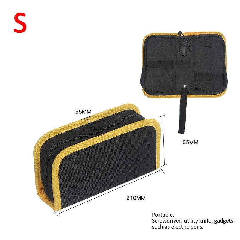 Multifunction Oxford Canvas Tool Bag - Portable Hardware Organizer Pouch for Screws, Nails & Repair Tools