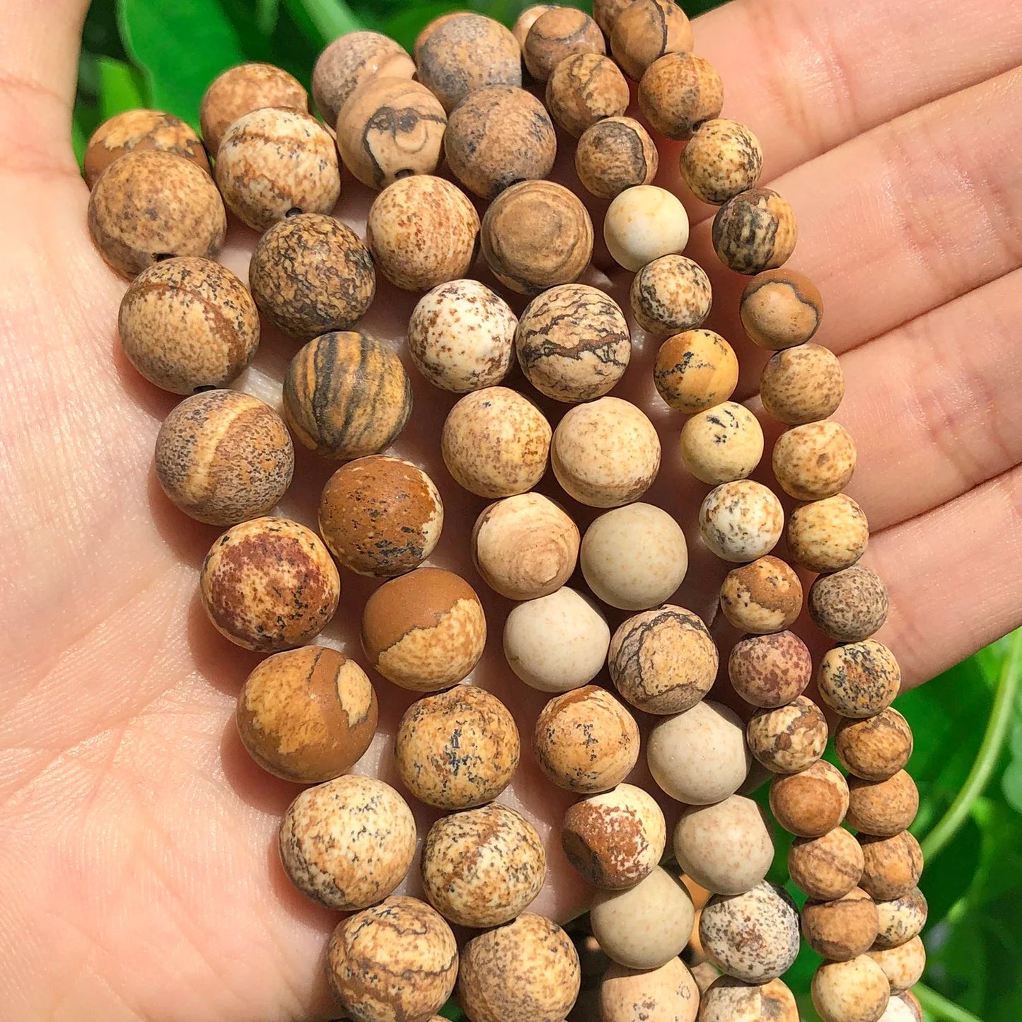 Natural Flame Stone Beads - Yooperlite & Fire Sodalite Loose Spacer Beads for DIY Bracelets and Necklaces