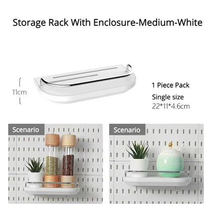 DIY Pegboard Hanging Shelf & Hooks – Wall Organizer for Garage, Kitchen & Room, No-Drill Storage Solution