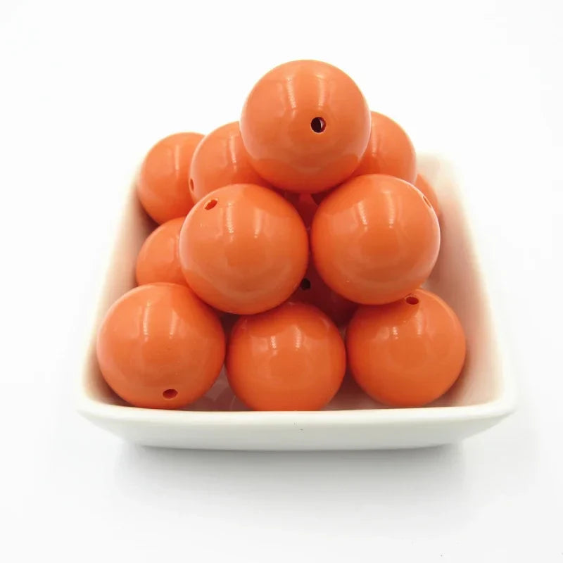Acrylic Chunky Round Beads - 6mm to 20mm Solid Bubblegum Beads for DIY Handmade Jewelry & Craft Making