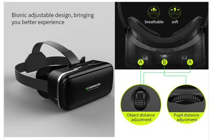 VR Shinecon 10.0 3D Virtual Reality Headset – Helmet Goggles for Smartphone Gaming