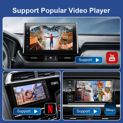 2025 CarPlay Smart AI Box — Wireless Android CarPlay & Android Auto Adapter with Netflix, YouTube & 5G WiFi