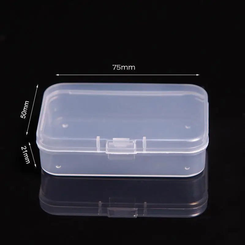 Mini Rectangular Plastic Storage Box – Translucent, Dustproof Jewelry & Small Item Container