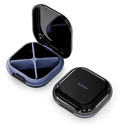 Mini 4-Compartment Pill Box - Lightweight Portable Travel Medicine Storage Case for Daily Use