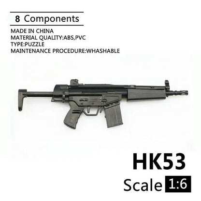 1/6 HK53 Carbine Model Kit - Plastic Assembly Gun Accessory for 12 Inch Military Figures