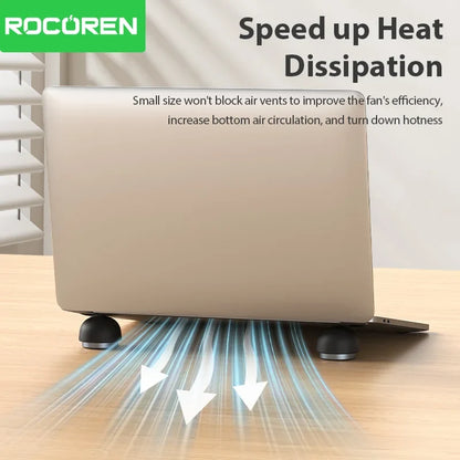 Rocoren Laptop Stand - Magnetic Mini Cooling Holder & Adjustable Support Bracket for MacBook Pro/Air