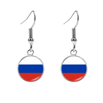 France National Flag Earrings - Multicolor Country Flag Jewelry for Women, Travel Pride & Celebration Gifts