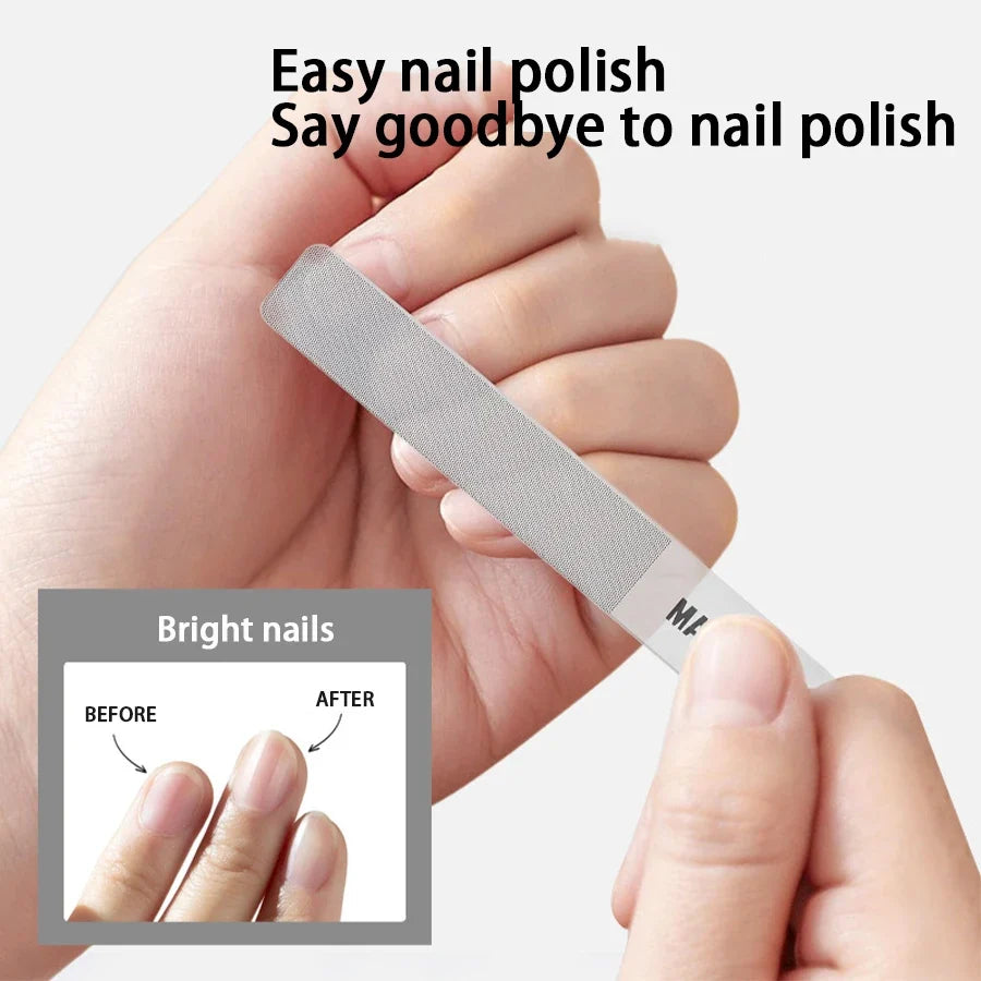 Nano Glass Nail File - Transparent Crystal Nail Polishing and Shining Tool for Smooth Nail Care