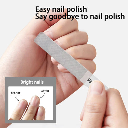 Nano Glass Nail File - Transparent Crystal Nail Polishing and Shining Tool for Smooth Nail Care