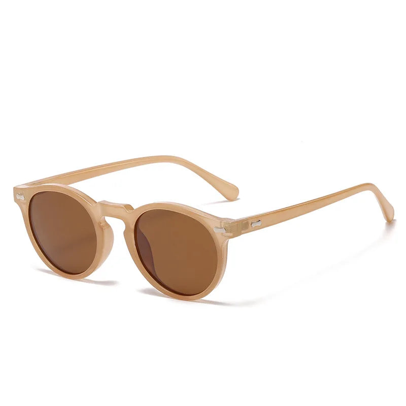 Retro Round Polarized Sunglasses – Vintage Fashion Shades for Men & Women, Driving Eyeglasses