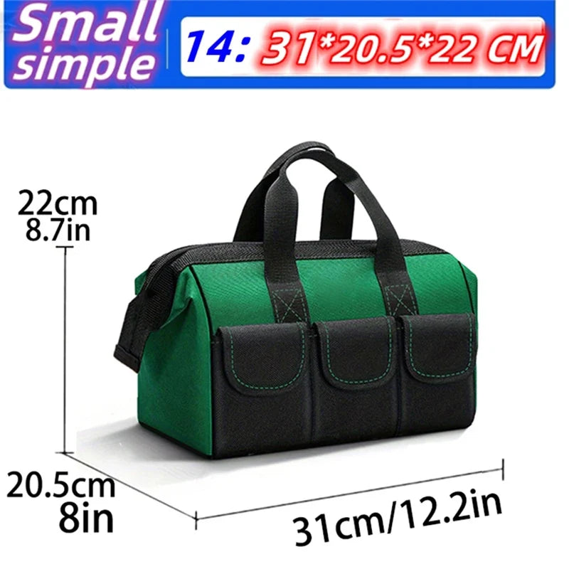 23-Inch Large Tool Bag - Heavy-Duty 1680D Oxford Waterproof Electrician Storage Organizer