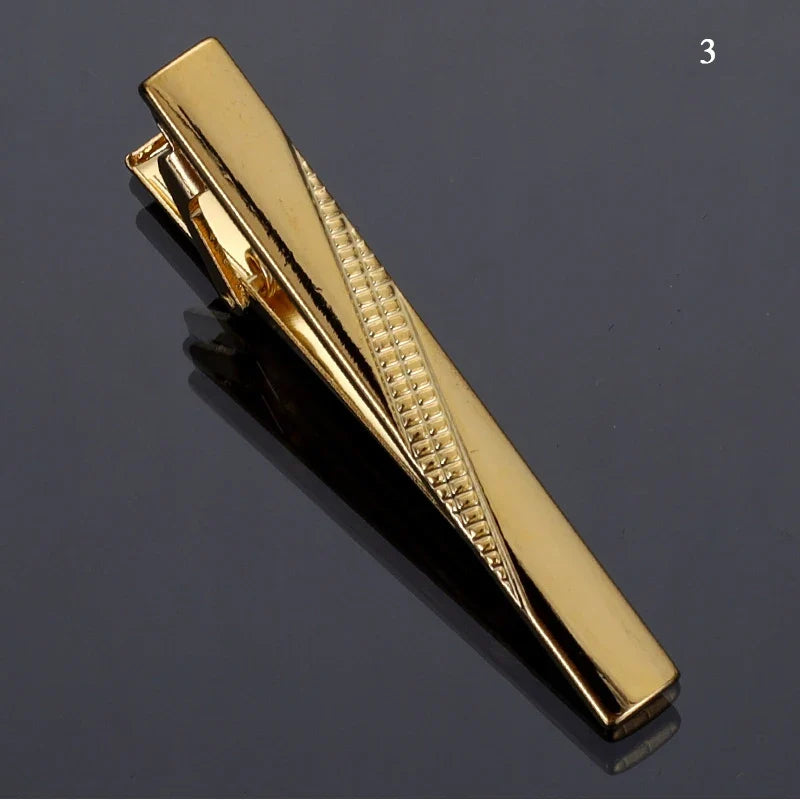 Men’s Fashion Tie Clip Pin - Metal Necktie Bar for Business, Wedding & Party Suit Accessories Gift