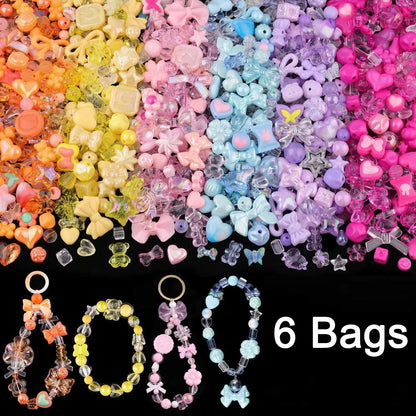 Candy Color Acrylic Beads - Mixed Style DIY Beads for Handmade Bracelets, Phone Chains & Jewelry Making