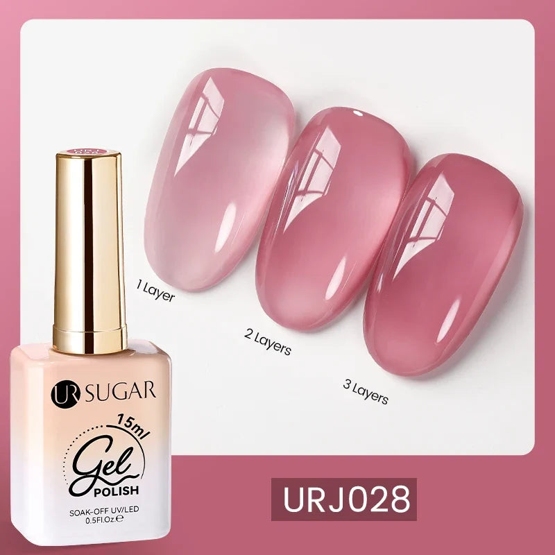 UR SUGAR Champagne Gold Silver Reflective Glitter Gel Nail Polish 15ml - Semi-Permanent Soak Off UV Manicure Art Varnish