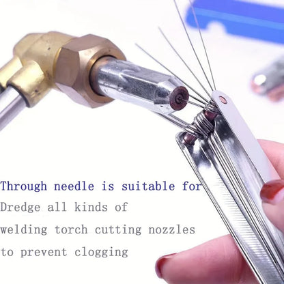 Welding Torch Nozzle Cleaning Kit - 13-in-1 Tip Files & Metal Reamers for Gas Orifice Cleaning