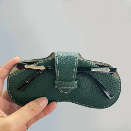 Women’s Leather Glasses Case – Soft Portable Sunglasses Bag, Fashion Eyewear Protector Pouch