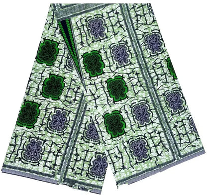 100% Cotton Ankara Wax Fabric - High Quality Soft Real Dutch Pagne Print for Dresses & Sewing