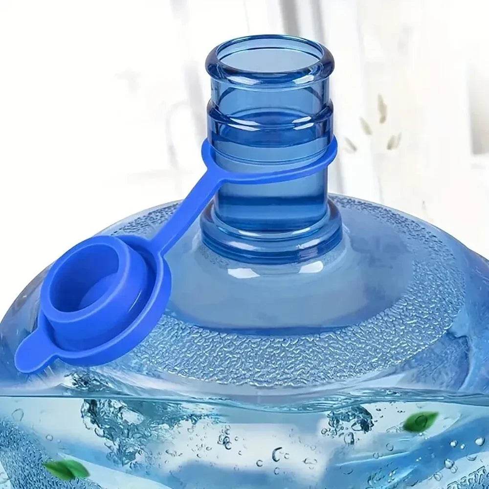 Silicone Reusable Water Jug Caps — Durable Non-Spill Replacement Lids with Inner Plug for Water Bottles