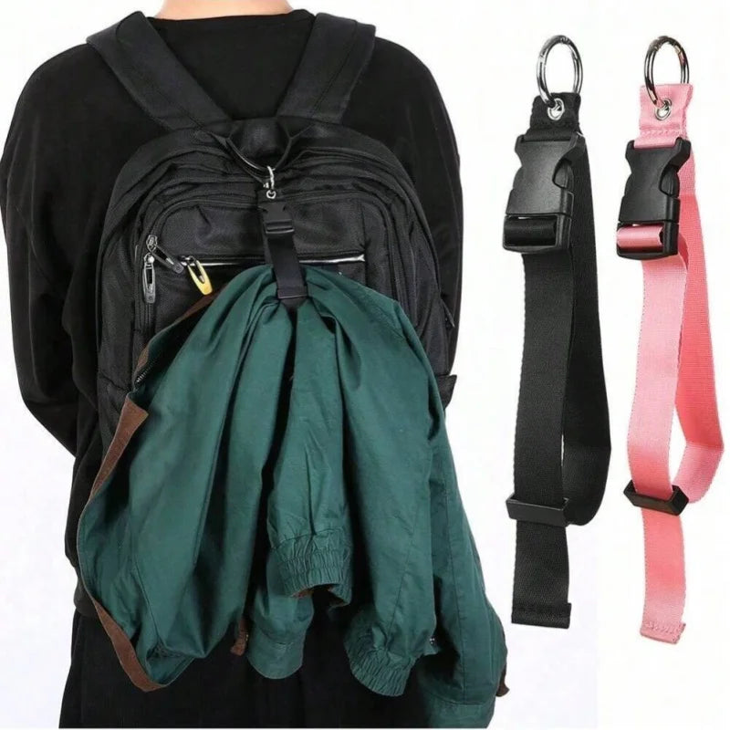 Travel Luggage & Backpack Strap — Portable Adjustable Strap with Release Buckle, Add-A-Bag Belt Holder
