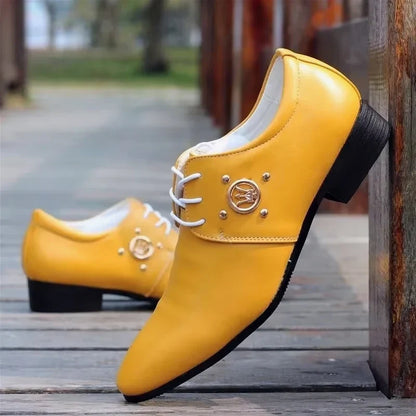Men’s Italian Leather Dress Shoes - Colorful Business, Party & Wedding Formal Shoes for Summer