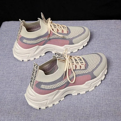 2023 Women's Green Platform Sneakers – Casual Chunky Trainers for Ladies