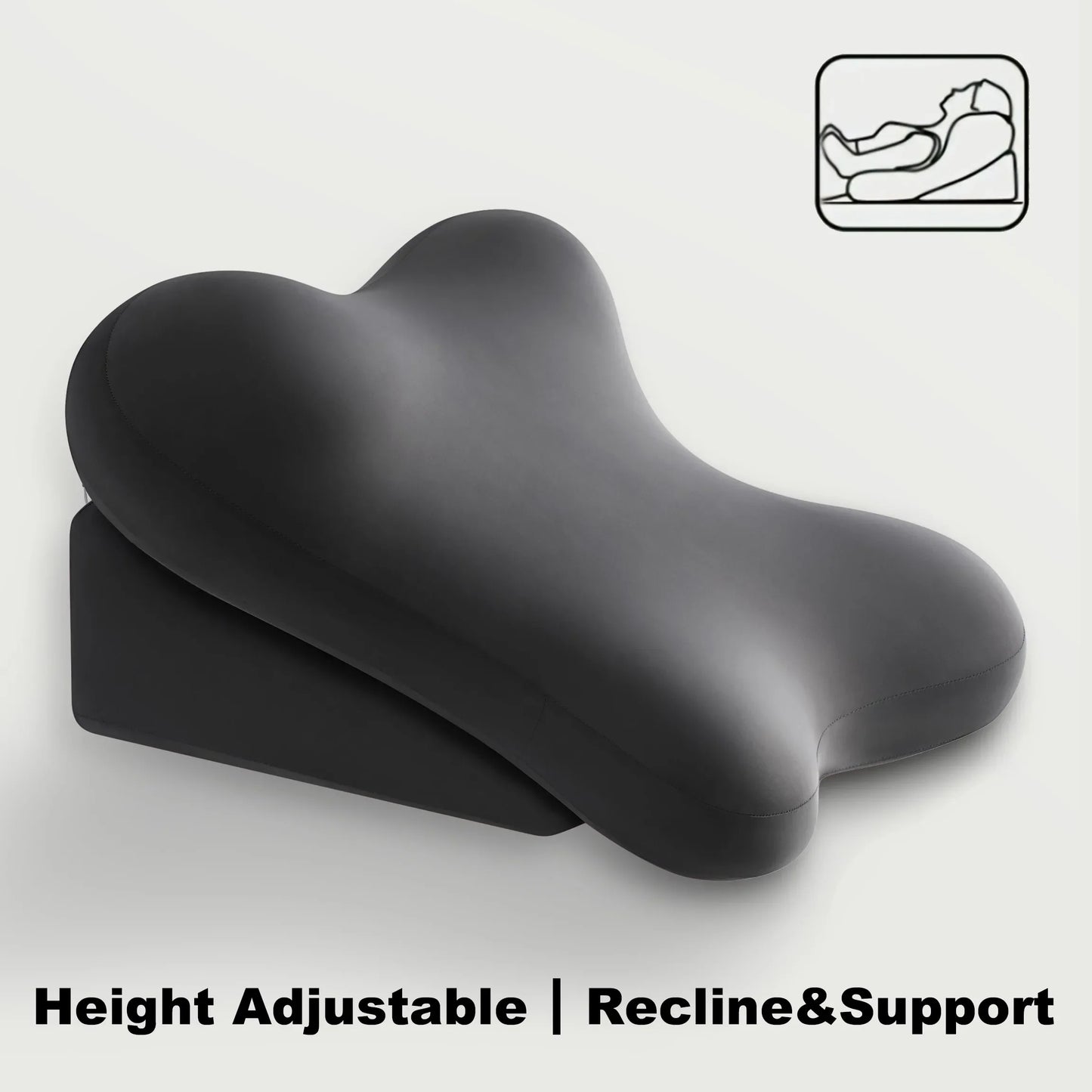 Adjustable Ergonomic Support Pillow - Back & Neck Comfort Cushion