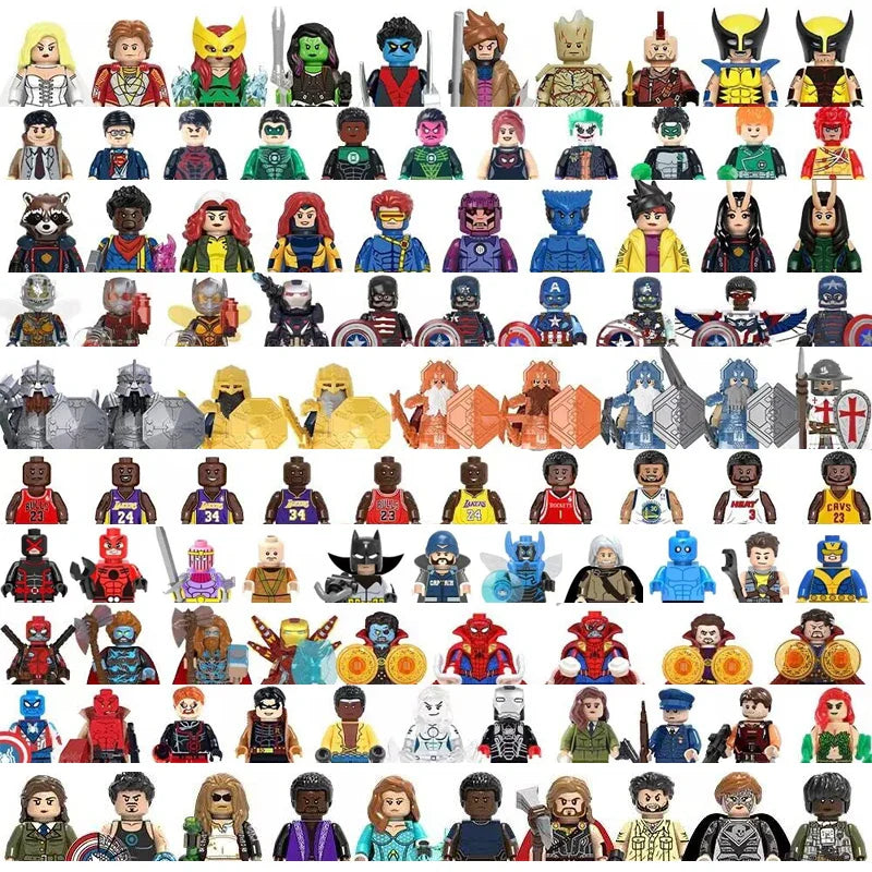 Marvel Superhero Mini Building Blocks – Captain America & Joker Two-Faced Man Movie Toy for Kids