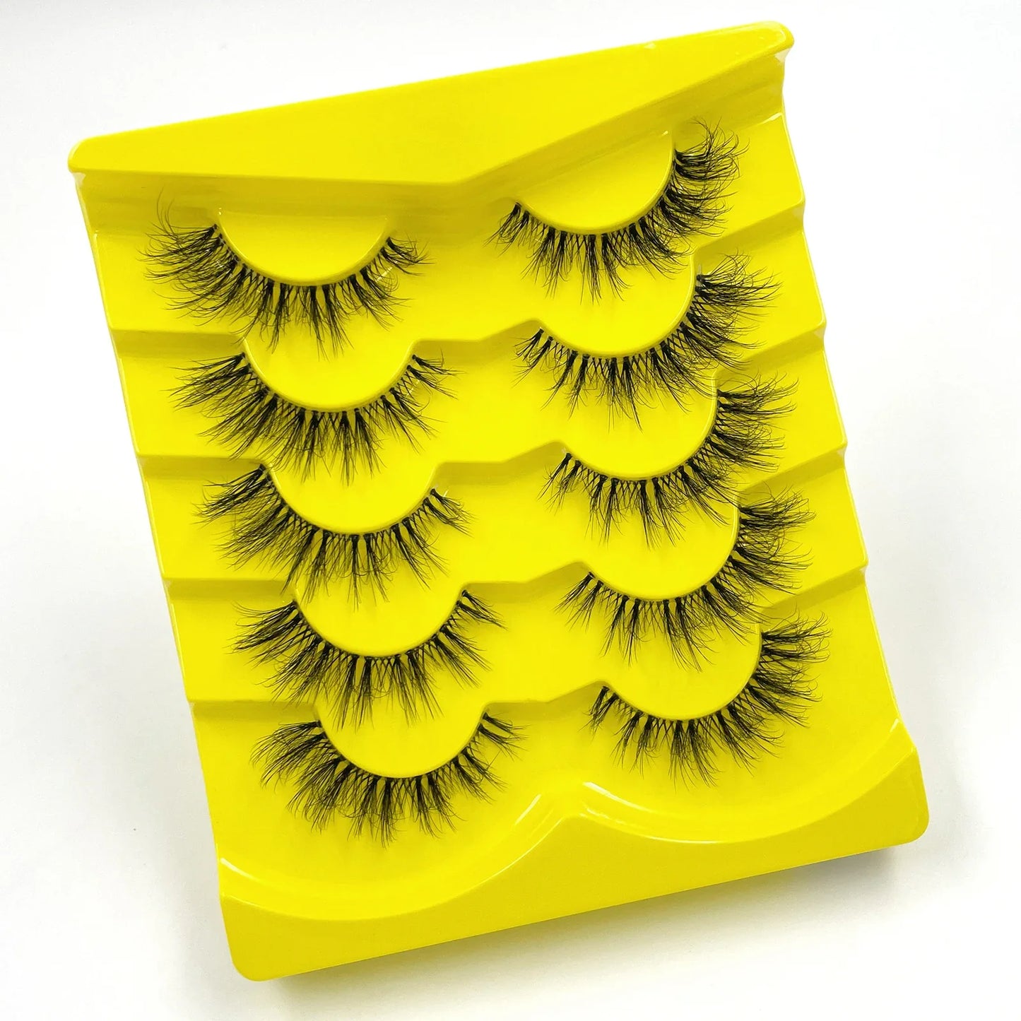 5 Pairs 3D Real Mink False Eyelashes – Soft Natural Look Eyelash Extensions for Makeup & Daily Wear