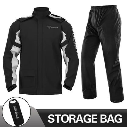 Motorcycle Raincoat Suit - Rainstorm Prevention Jacket & Pants, Camping, Hiking, Fishing, Moto Rain Gear for Riders