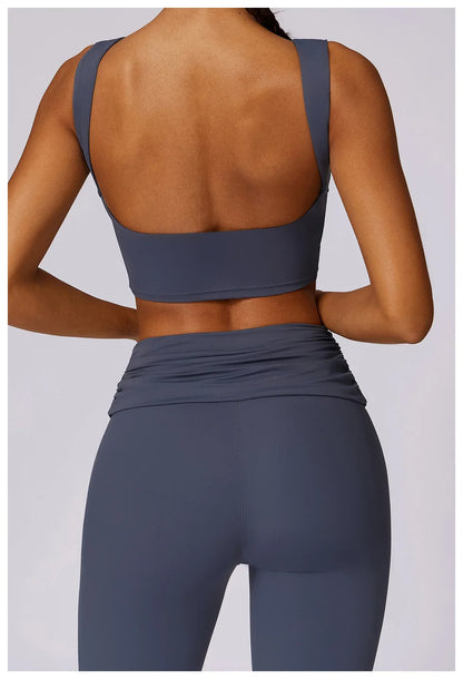 NCLAGEN Women’s High-Support Sports Bra – Breathable Open-Back Yoga & Fitness Tank Top with Removable Pads