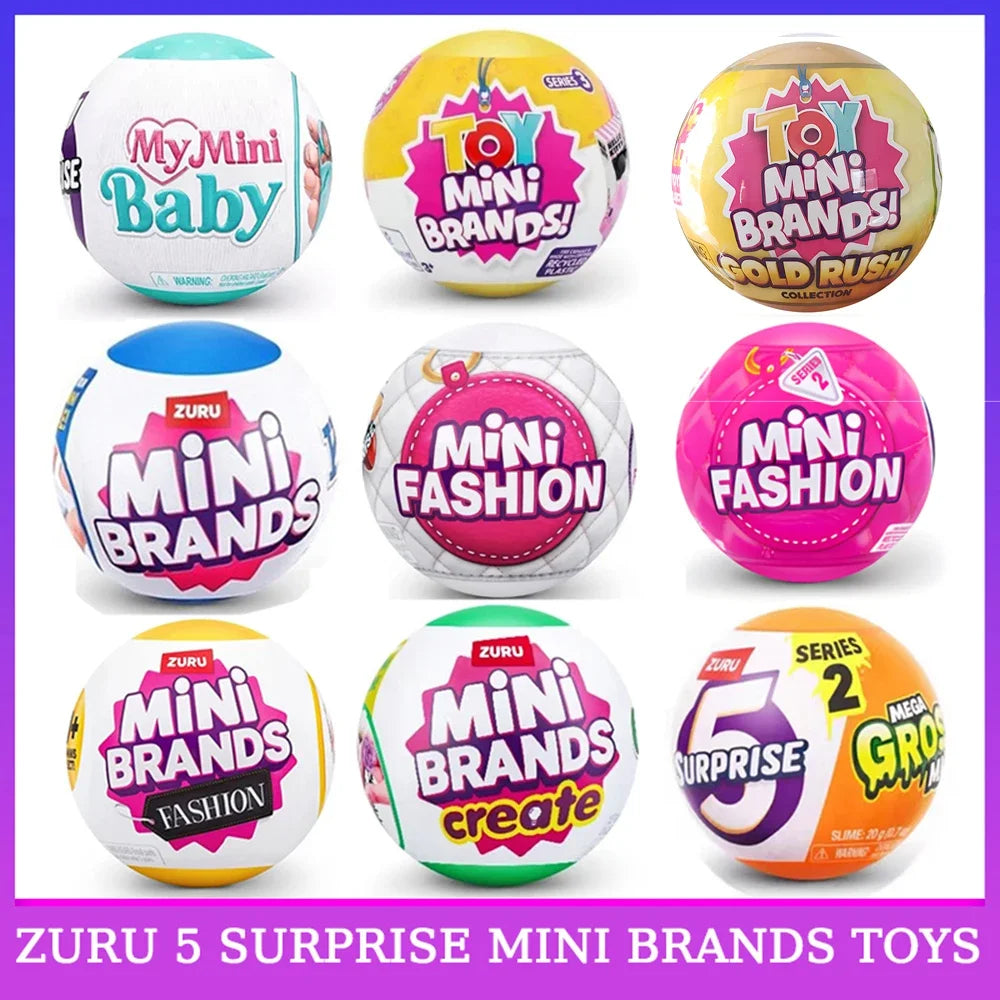 ZURU 5 Surprise Mini Brands Toy - Mystery Blind Box Miniature Collectible Surprise Gift for Kids