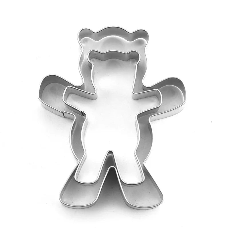 Christmas Hug Bear Cookie Cutter Mold – Bear Shape Baking Tool for Cookies, Cakes, Fudge & Sugarcraft Decorating
