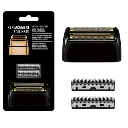 Professional Replacement Foil & Blade Set for BaByliss PRO FXFS2 Cordless Double Foil Shaver – Gold Barber Shaver Parts