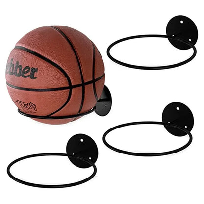 Iron Basketball, Football & Volleyball Storage Rack – Wall-Mounted Household Ball Storage Rack