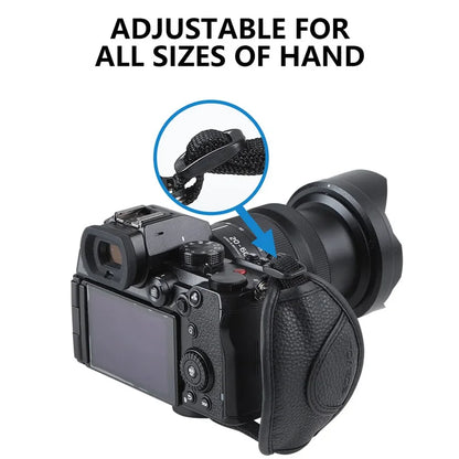 Leather Hand Grip Wrist Strap – DSLR Camera Strap for Nikon & Canon (Not for Flip Screen Cameras)