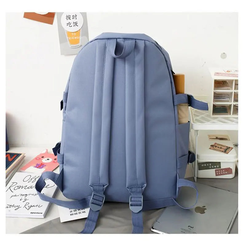 5PCS Backpack Set for Girls – Fashionable High-Capacity Waterproof School, Laptop & Travel Bags