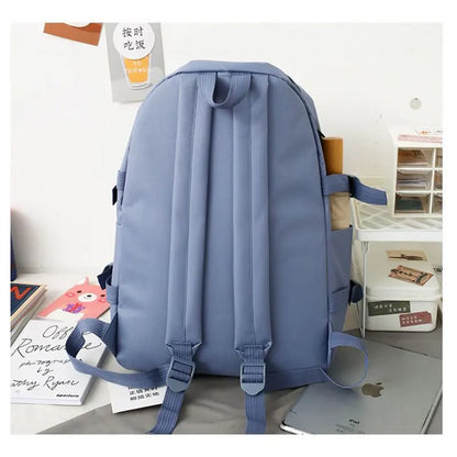 5PCS Backpack Set for Girls – Fashionable High-Capacity Waterproof School, Laptop & Travel Bags