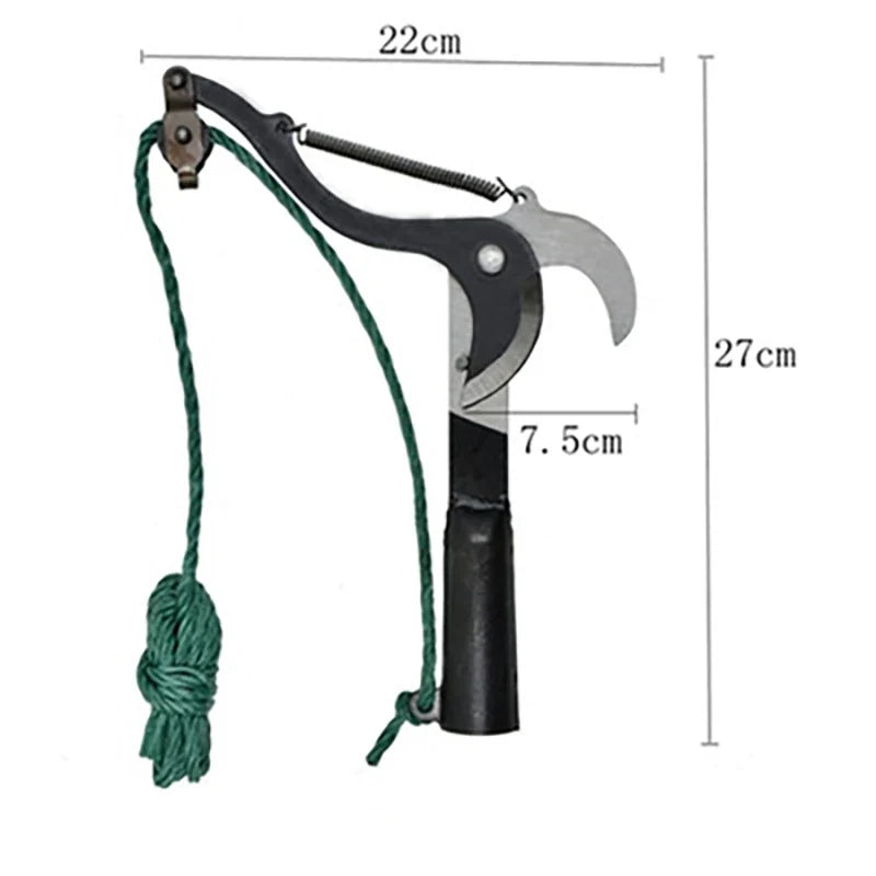 High-Altitude Extendable Lopper & Pruning Saw | Rope-Assisted Tree Branch Cutter for Fruit Trees | Garden Trimmer Tool